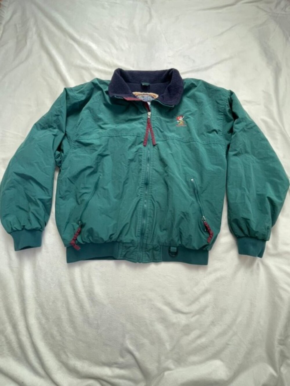 VTG 1990s Dunbrooke Upstream Keebler Elf Full-Zip Windbreaker Jacket, Green, L
